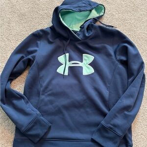 Under Armour Navy and Mint Hoodie